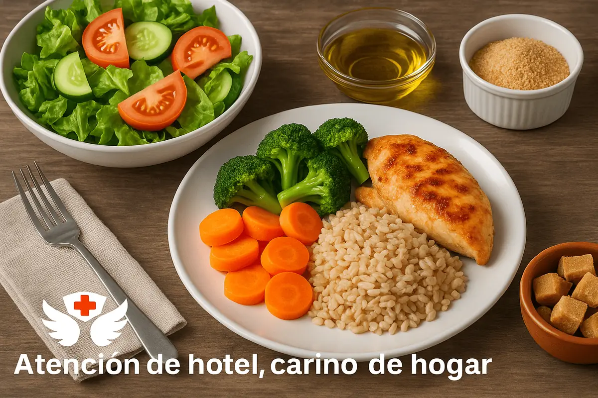 Almuerzo balanceado servido a los residentes del hogar geriátrico en Girardot.