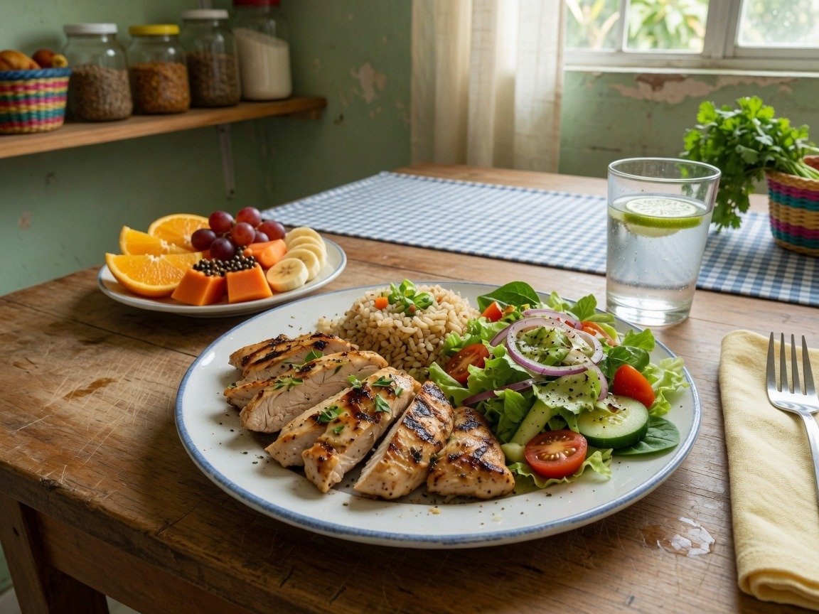 Almuerzo balanceado en el hogar